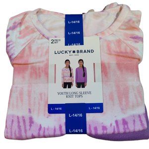 Lucky Brand Youth Long Sleeve Knit Top Set Sz Large 14/16 NWT